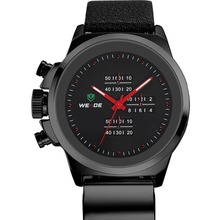Japón Original movimiento de cuarzo WEIDE WH3305 moda Casual hombres deportes reloj de cuarzo resistente al agua – negro + rojo