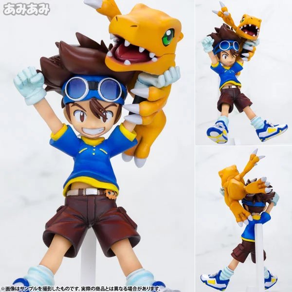 NEW hot 11cm Digital Monster digimons Agumon YAGAMI TAICHI action figure toys collection doll christmas gift with box