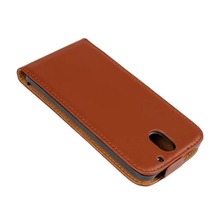 Luxury Genuine Real Leather Case Flip Cover Mobile Phone Accessories Bag Retro Vertical For HTC DESIRE