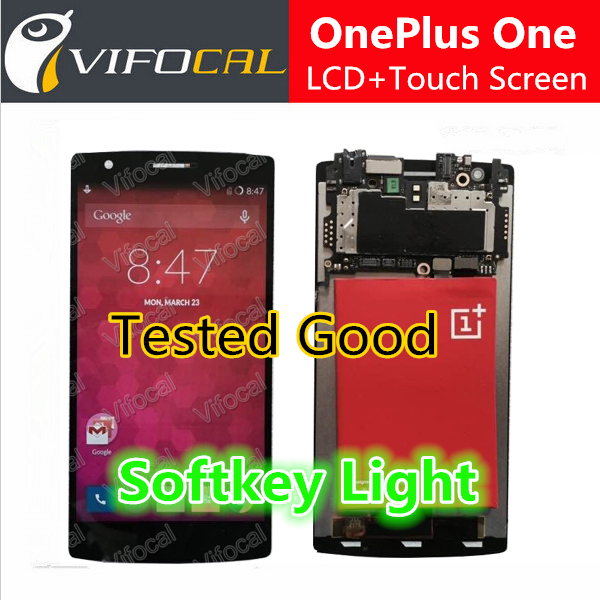 Oneplus One screen With softkey illumination light LCD Display Touch Screen 100 new Assembly Replacement for