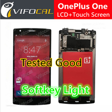 Oneplus One screen With softkey illumination light LCD Display + Touch Screen 100% new Assembly Replacement for cell Phone