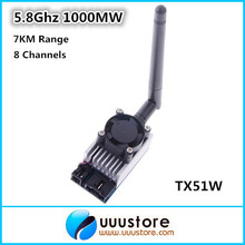 Boscam FPV RC 5.8G 5.8Ghz 1000mW TX51W 8 Channels AV Wireless Transmitter FOR FPV Receiver RC Airplane Helicopter 7KM Range