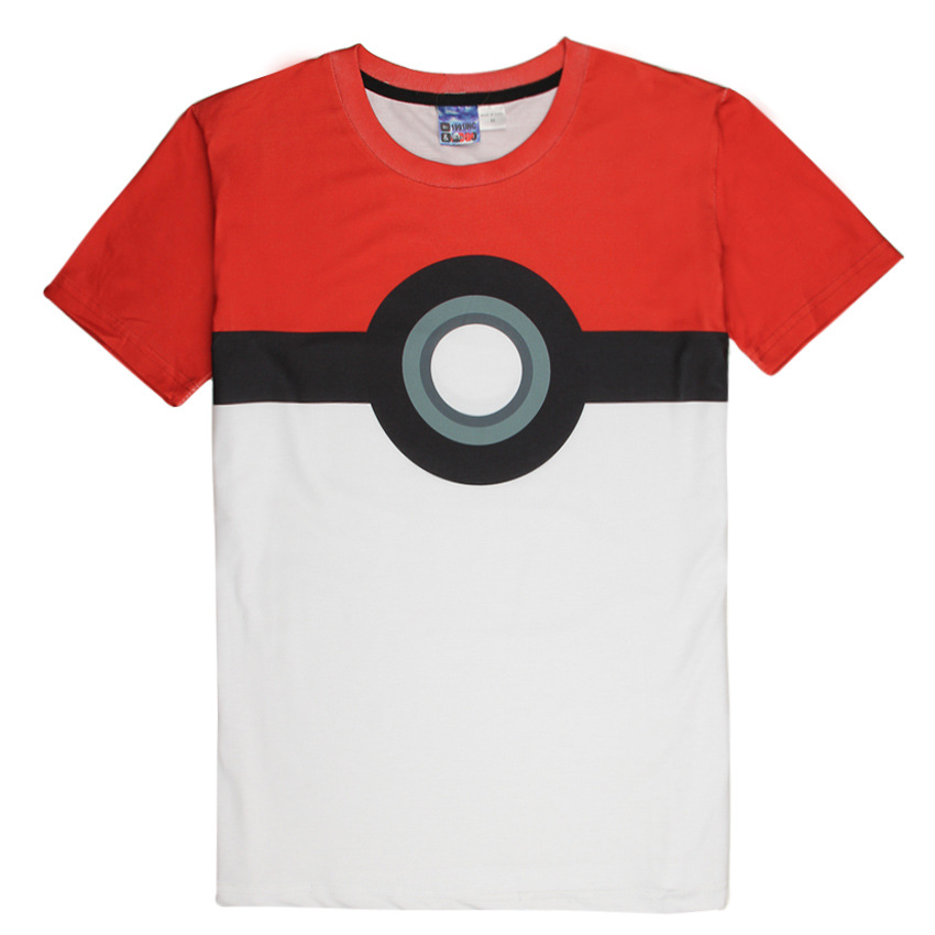 Hot Pokeball Fashion T Shirt font b Pokemon b font font b T shirts b font