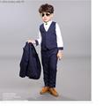 Blazers for Baby Boys Suits Tuxedo Jackets Vest shirt Trousers 4 pcs Suits for Wedding Clothes