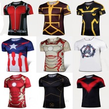 New 2015 Batman Spiderman Ironman Superman Captain America Winter soldier Marvel T shirt Avengers Costume Comics