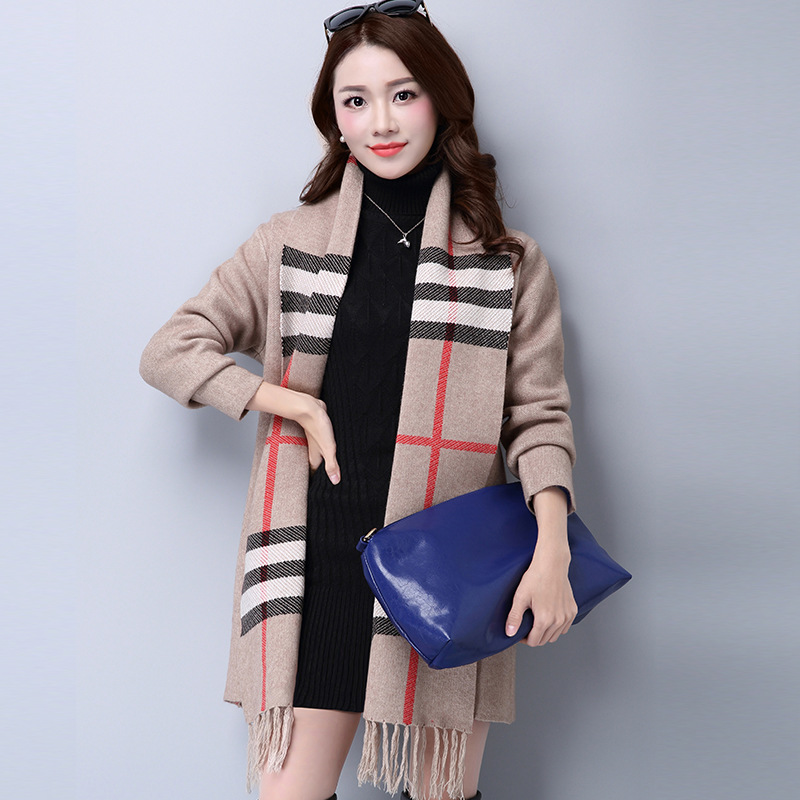 Hot Sale Korean Fashion All Match 2015 Women Cardigan Patchwork Long Sleeve Sweater Coat Slim Knitted Poncho Women Clothing