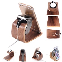 Fashion Wood Charger Dock For Apple Watch Original Samdi Wooden Phone Holder Stand for iPhone 6 Plus 5 5S 4S Samsung Phone