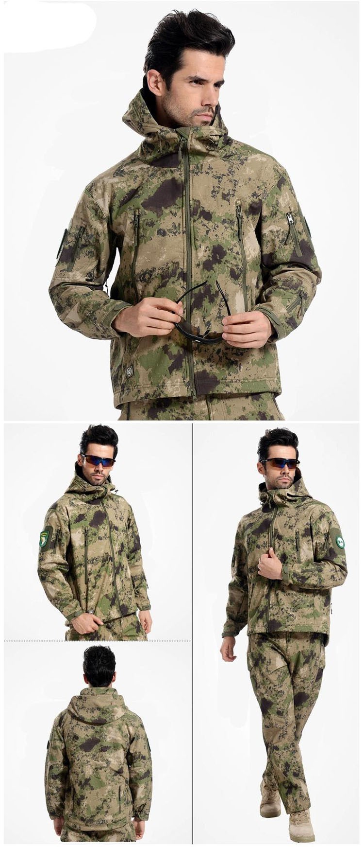 Tactical Jackets Multicolor High quality Lurker Shark skin Soft Shell TAD V4.0 Outdoor Military Waterproof Sports Army Clothing (36)