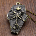 2016 New Arrival Nightmare Before Christmas Quartz Pocket Watch Gothic Burton Retro Bronze Necklace Gift
