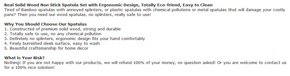 No harm, Eco-friendly