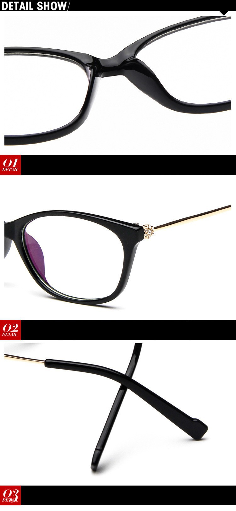 2016 Brand Design Diamond Spectacle Frame Women Eyeglasses Frames Women Computer Reading Optical clear lens Frame Eye Glasses (22)