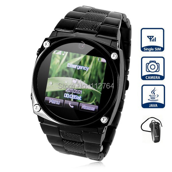 Free Shipping Smart Watch TW818B Phone Call Wristwatches Stainless Steel Case1.3MP Camera Support SimCard/Bluetooth/Touch Screen