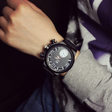 New Arrival High Quality QF Brand Big Dial Men Male Watch Military Fashion Watches Quartz Sports