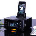 NFC Altavoz Bluetooth Double Alarm clock speaker Multiple docking station for play and charging FM Radio