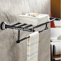 Oil Rubbed Bronze Wall Mounted Single Bathroom Towel Rack Brass Bathrobes Towel Shelf