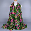 10 Pcs lot Fashion Floral Pattern Viscose Shawl Scarf Bufandas Mujer 2016 Printed Cotton Voile Wrap