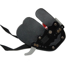 Hunting Finger Guard Arrow Archery Shooting Finger Guard Sports Supplies Black Cow Leather Armor Finger Protector