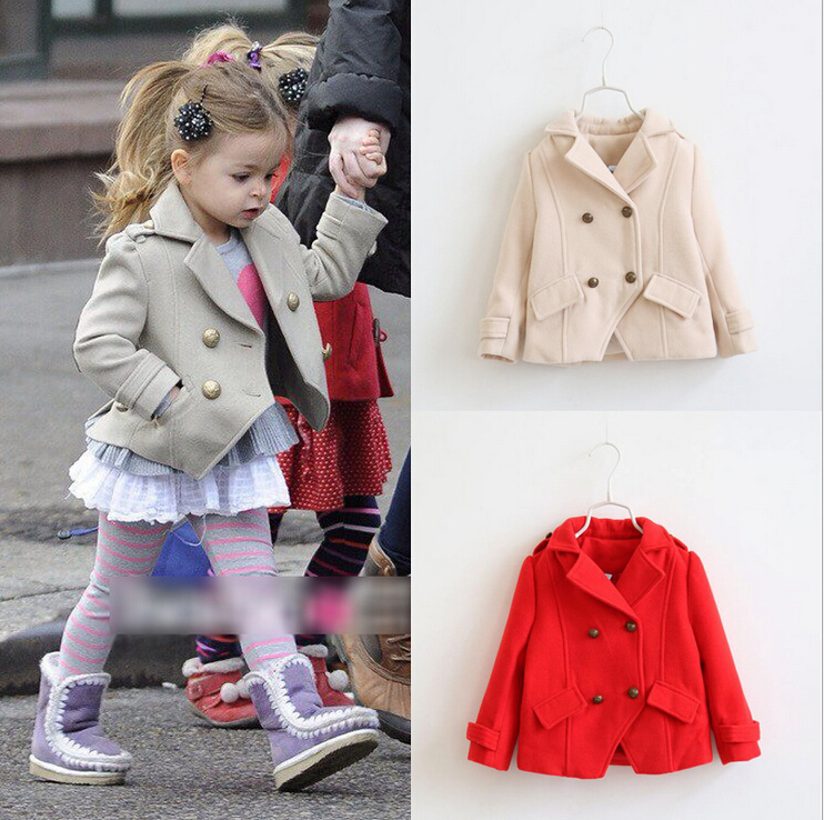 Buy 2014 Girls Winter Coat Jackets Christmas Jacket Children Wool