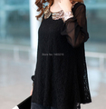 women summer chiffon sexy lace sequined blouse shirts plus size XL 2XL 3XL 4XL 5XL 6XL