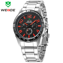 WEIDE Military Sports Watches Top Brand Luxury Mens Quartz Wristwatches Waterproof Fashion Business Style Dress Watch