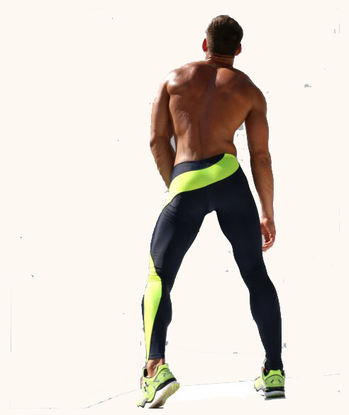2015 new arrival Running Pants Men Bodybuilding Fitness Compression Elastic Sports Pants Men's running tights 2 colors
