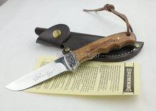 Alta calidad de dicha cantidad! 4 unids/lote OEM Browning transporte hoja fija cuchillo de caza supervivencia del cuchillo que acampa herramientas de rescate envío gratis