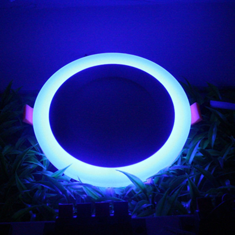 Description Picture 5 of item6W 9W 16W 24W led Ceiling Recessed panel Light Painel lamp home decoration round square Led Panel Downlight Blue+White 2 colors