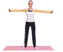 2015 New Resistance Training Bands Rope Tube Workout Exercise for Yoga 8 Type Fashion 1pc free