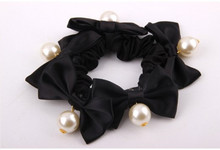 Cuhair(tm) pearl degin top elastic 1pcs women girl ponytail holder hair tie rope rubber accessories