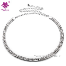 Silver Chain Belt For Women Body Rhinestone Waist Belt Accessories Metal Designer Belt Ladies Waist Chain (BL-566) YouKee Belt