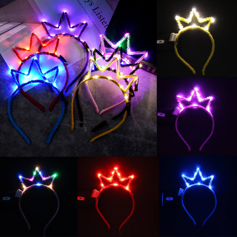 Light Up Princess Tiara Crown Headband Led Blinking Children Birthday