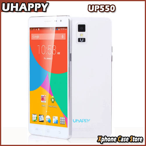 UHAPPY UP550 16GBROM 1GBRAM 5 5 inch 3G Android 4 4 SmartPhone MTK6582 Quad Core 1