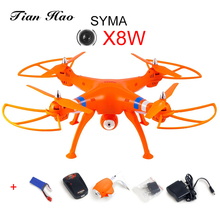 Original Orange Syma X8W 2.4G 6-Axle Gyro RC Quadcopter Drone RTF 2MP Wifi Wide Angle Camera Syma X8W RC Helicopter
