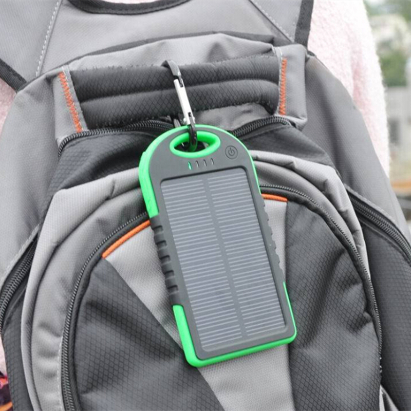 5000mAh Portable Solar Mobile Charger Power Bank Emergency External Battery for iPhone Samsung Huawei Outdoor Shockproof 5000mAh Portable Solar Mobile Charger Power Bank Emergency External Battery for iPhone Samsung Huawei Outdoor Shockproof