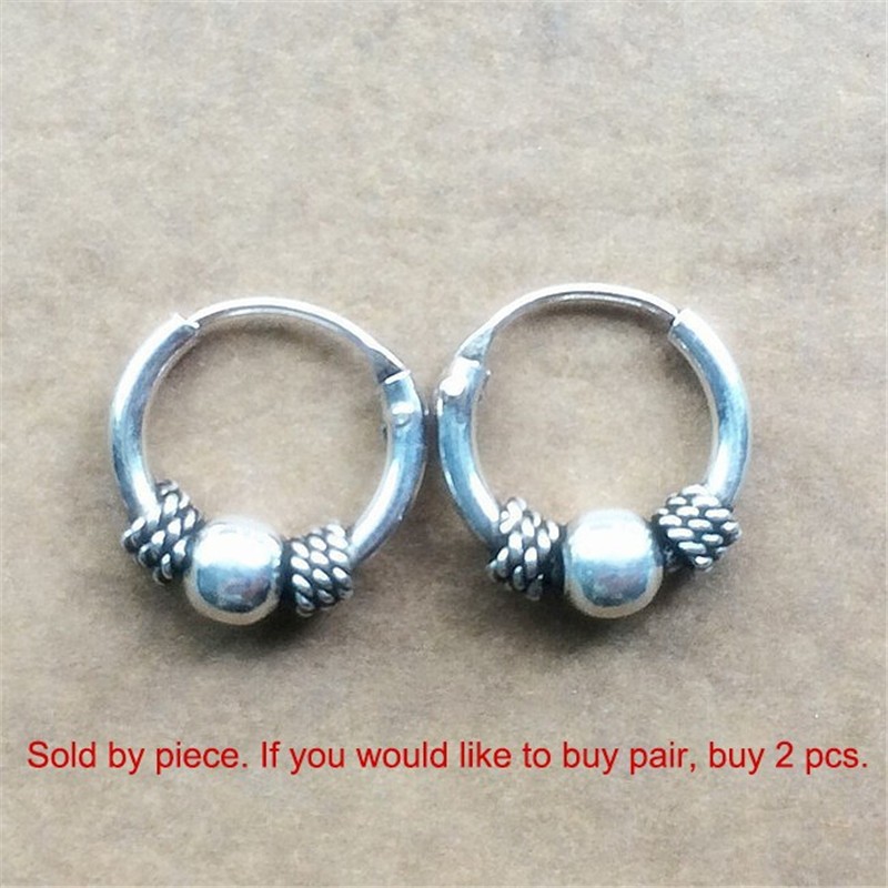 Thailand sterling silver mini hoops-8