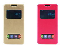 New 360 Rotating Stand Flip Double View Window Leather Cover For HTC Desire 616 D616W Case Phone Cases Accessories 6 Colors