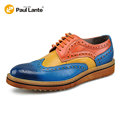 New Branded Design Men s Casual Patent Full Grain Leather Oxfords Fulll Brogue Pointed Toe Fashion
