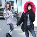 Women Parka Jacket Fur Collar Military Army Green Coat With Fur Hood Winter 2016 Cotton Padded