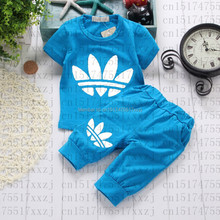 Brand Boy /Girl Baby Clothing Set Leisure Style Childrens T shirt + Pants Suits Summer New Kids Clothes Set Baby Kleding Meisje