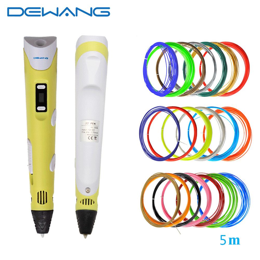 2016 DEWANG 3D Stereoscopic Printing Pen Portable Yellow with US UK AU EU plug Adapter 20