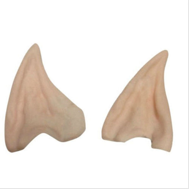 Latex Fairy Pixie Elf Ears Cosplay Accessories LARP Halloween Party Latex Soft Pointed Prosthetic Tips Ear Free Shipping