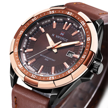 naviforce Mens Watches Top Brand Luxury Men Quartz Watch Waterproof Sports Military Watches Men Leather relogio masculino 2016