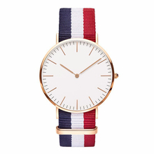 Moda de ginebra Relojes mujer 2015 mujeres del reloj del cuarzo Relojes hombres marca de lujo de Nylon ocasional de los deportes relogio feminino