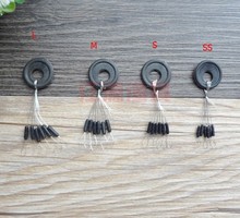 2015 Highly Commend10 Pcs 6 in 1 Size S M L  Black Rubber Oval Stopper Fishing Bobber Float