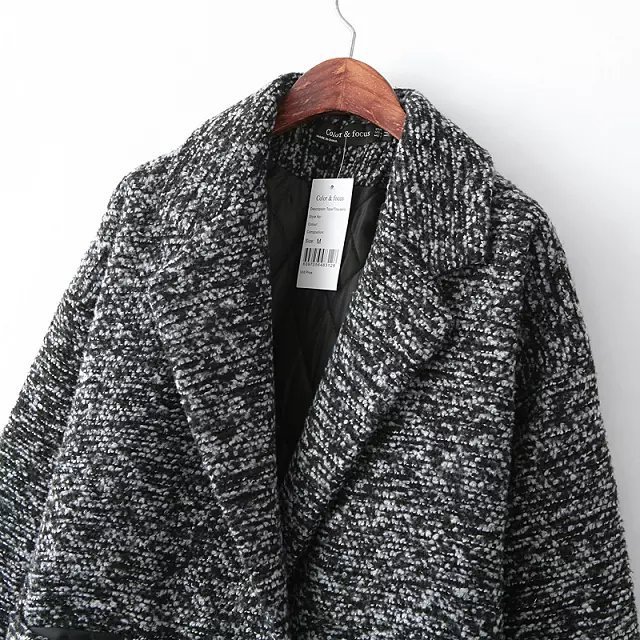 Double Breasted Pocket Women S Cashmere Coat 2015 NEW Woolen Coat Woman Jacket Winter Overcoat Woollen