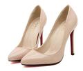 2016 Brand Nude High Heels Red Bottom Pumps Pointed Toe Party Bridal Shoes 12 cm Sexy