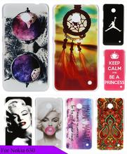 Cartoon Cute Animal Cat With Glasses Custom Painted Skin Quality PhoneHard Plastic Case Cover for Nokia Lumia 630