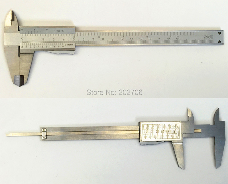 Description Picture 5 of itemHigh quality stainless steel Vernier Caliper  6" 0-150mm mono block slider caliper Micrometer gauge Measure Tools