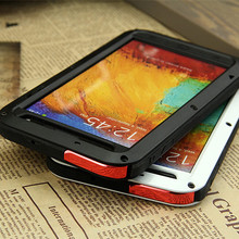 For Samsung Galaxy Note3 N9000 Original case Dirt Waterproof Love Mei Metal Aluminum Powerful Phone Cases with Gorilla Glass