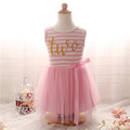 summer new brand newborn infant dress clothing for baby toddler party christening striped ribbon bow pattern